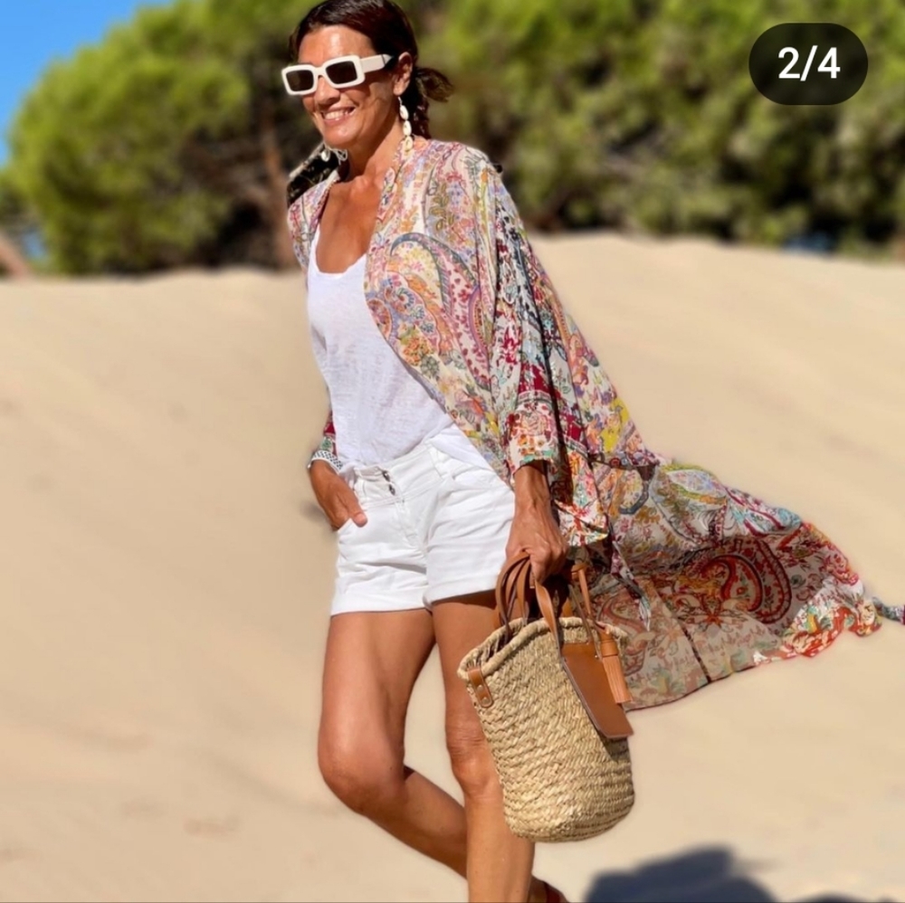 Zara Long kimono with print